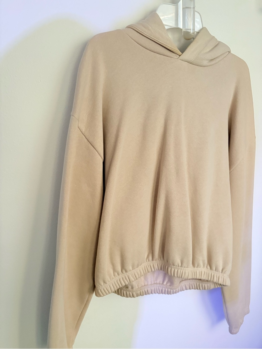 Zara Beige Hooded Pullover
